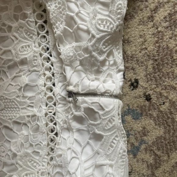 Briarwood White Lace Ruffled Midi Dress - Picture 5 of 9